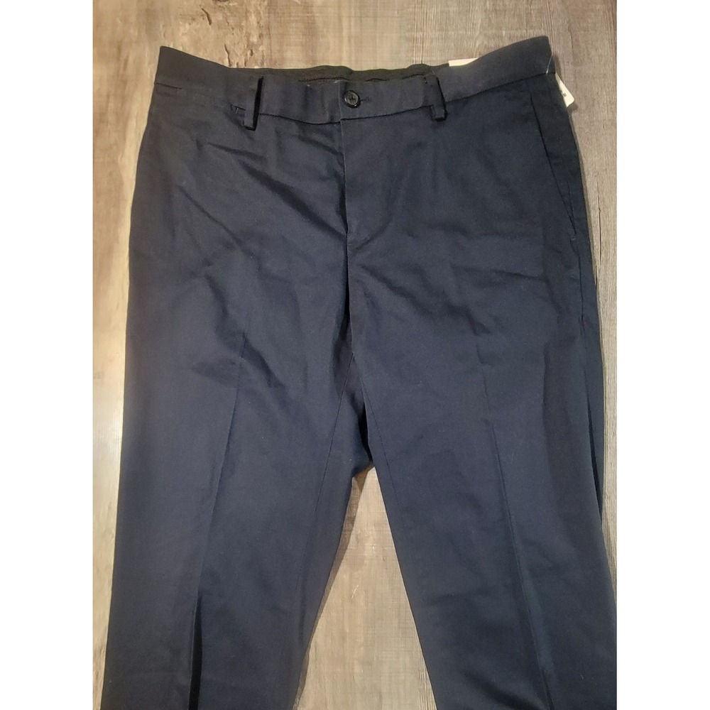 Brooks Brothers Advantage Chino Soho Fit Navy Blue Stretch Pants W32 L34 NEW